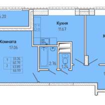 2-х комнатная квартира улица Советская, дом 1, пл 63,89,э 17, в Королёве