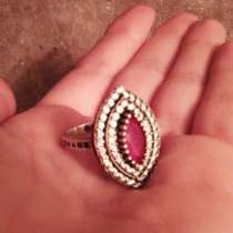 Серебряное кольцо с натуральными камнями, в Братске