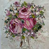 Картина маслом Цветы Мастихином, в Москве