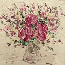 Карпина маслом Цветы мастихином, в Москве