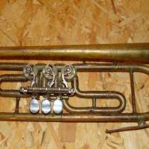 Духовой старинный музыкальный инструмент труба (P144), в Москве