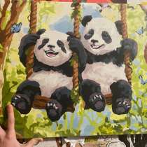 Картина ручной работы &laquo;панды&raquo;, в Москве