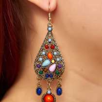 Этнические длинные винтажные серьги, в Санкт-Петербурге