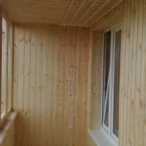 Отделка 6 м балкона деревянной вагонкой, в Мытищи