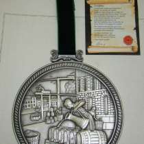 Медаль на стену оловянная Вино (Q819), в Москве