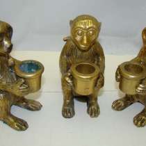 Подсвечники Обезьяна 3 шт. (X107), в Москве