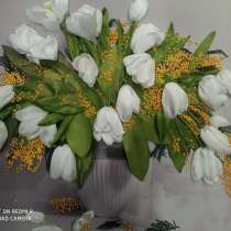 Картина из атласных лент "Весенние цветы", в Тюмени