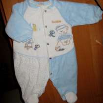 Комбинезон от0 до 3 мес. синий велюровый Bestido size 62, в Москве