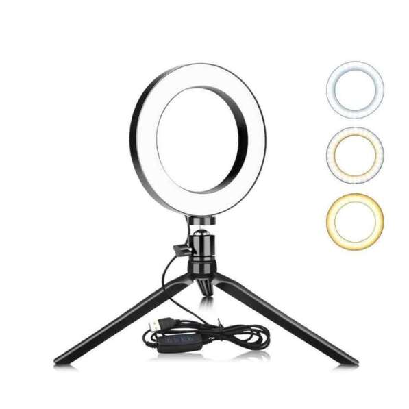 Кольцевая светодиодная лампа LED Ring 28 см Пульт ДЕРЖАТЕЛЬ в фото 4