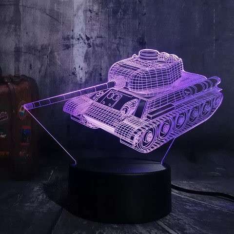 3D светильник танк Т-34 в Москве фото 3