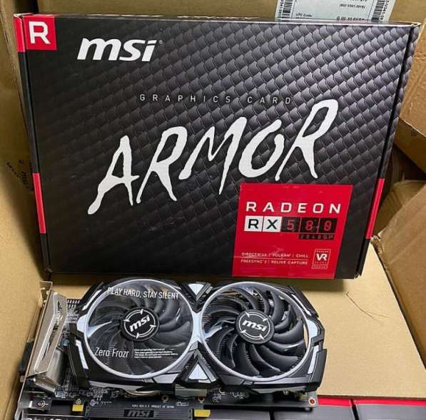 MSI XFX AMD Radeon RX 580 ARMOR 4G 8G OC Used Gaming Graphic