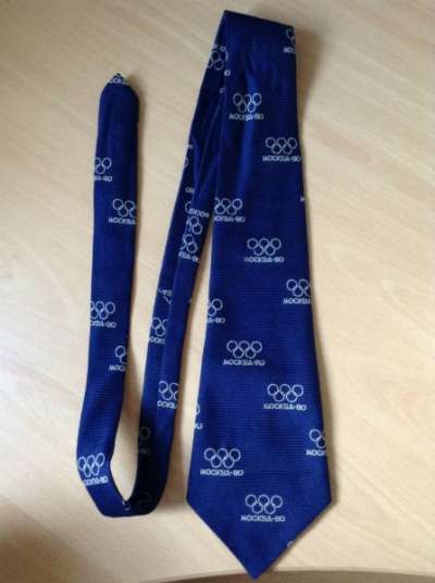 Галстук с символикой Олимпиады 1980