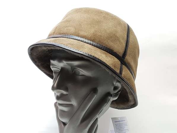 Панама шляпа мужская меховая зимняя (табачный) в Москве фото 5