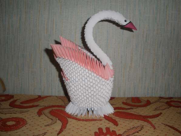 Лебедь. Модульное 3D оригами в Москве фото 4