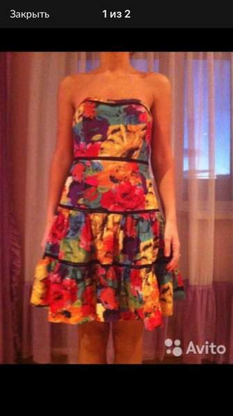 Сарафан Anna Sui М 46 44 клёш разноцветный платье вискоза 89