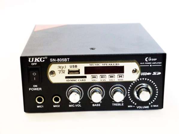 Усилитель звука стереоусилитель для колонок UKC SN-805BT в фото 3
