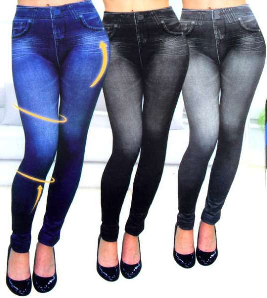 Утягивающие джинсы (леджинсы) Slim n Lift Caresse Jeans