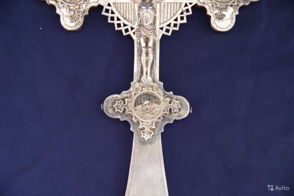 Старинный напрестольный крест. Серебро "84". Мoсква, 1875 г в Санкт-Петербурге фото 7