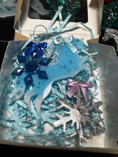 Елочные Игрушки из эпоксидной смолы набор в Краснодаре