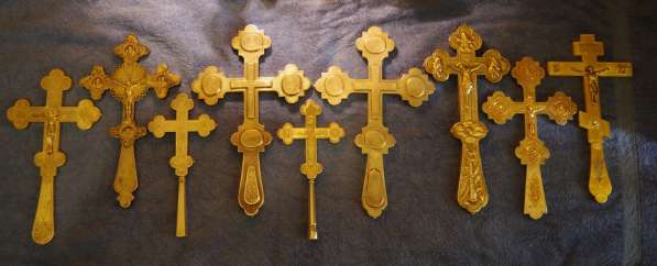 Коллекция из 9-ти старинных напрестольных крестов. XIX век в Санкт-Петербурге фото 3