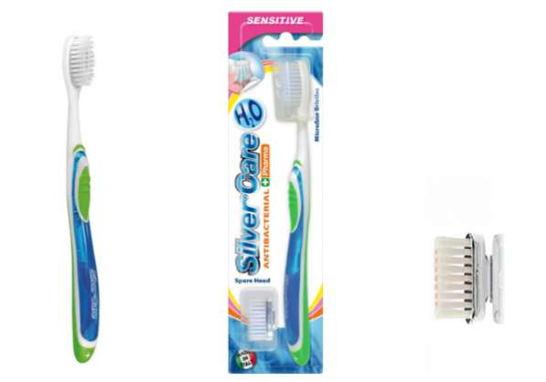 PIAVE h2o orthidontic/sensitive toothbrush + 1 spare head