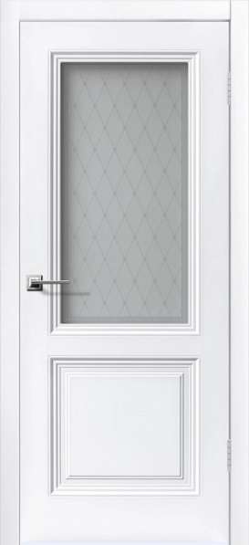 Дверь межкомнатная Вива 2 остекленная (белая)
