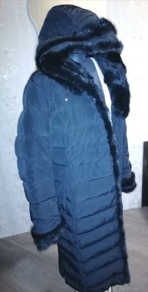 Пальто пуховик зима подклад кролик, капюшон меховой в Апрелевке фото 8