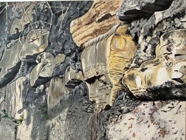 Картина Гранаты, холст, масло, 50х75 см в 