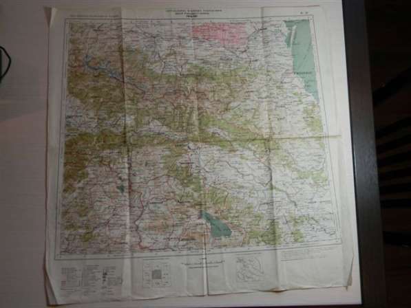 Топокарта(топографическая карта)Тифлис Е-7 1929г и К-38 1934 в фото 11