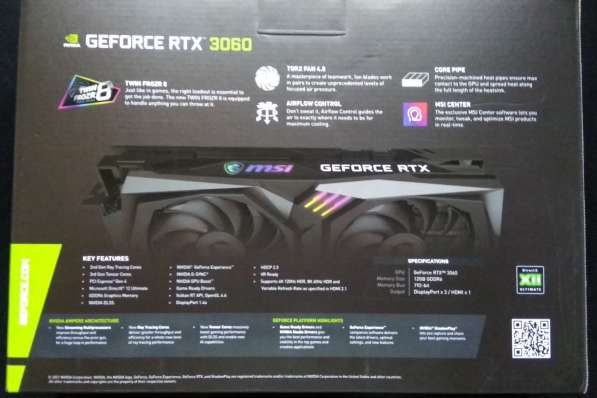 GeForce MSI RTX 3060 Gaming X 12G в 