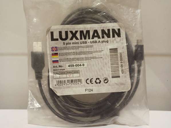 Кабель Luxmann USB - miniUSB 3 метра, с фильтром