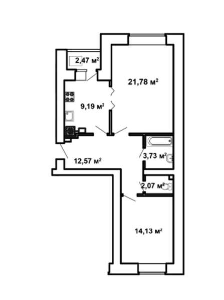 Продам двухкомнатную квартиру в Тверь.Жилая площадь 65,90 кв.м.Дом кирпичный.Есть Балкон. в Твери фото 14