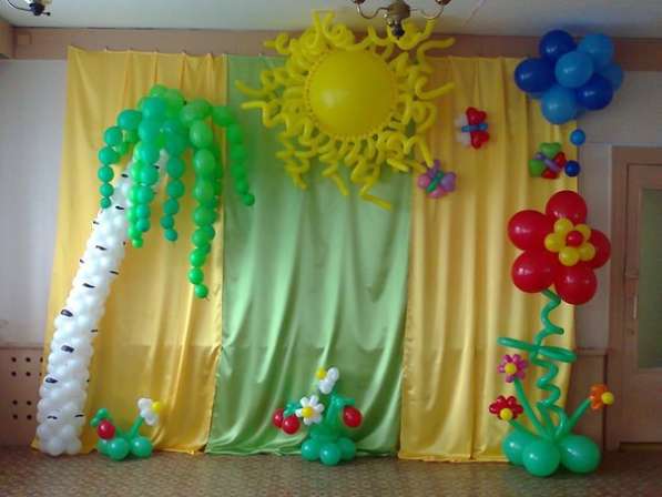 Оформление воздушными шарами в школе и детском саду. Алёна E в фото 7