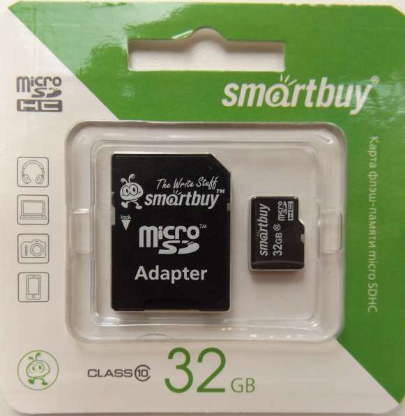 Карта памяти microSD 32Gb SmartBuy с адаптером в Нижневартовске фото 3