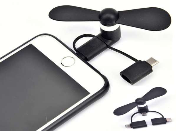 Мини-вентилятор 3 в 1 для Android, iPad, iPhone в Брянске фото 6
