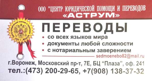 Перевод водительских прав в Воронеже