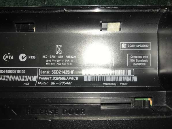 HP PAVILION g6-2054er в Зеленограде фото 3