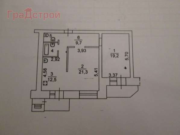 Продам двухкомнатную квартиру в Вологда.Этаж 3.Дом кирпичный.Есть Балкон. в Вологде фото 4