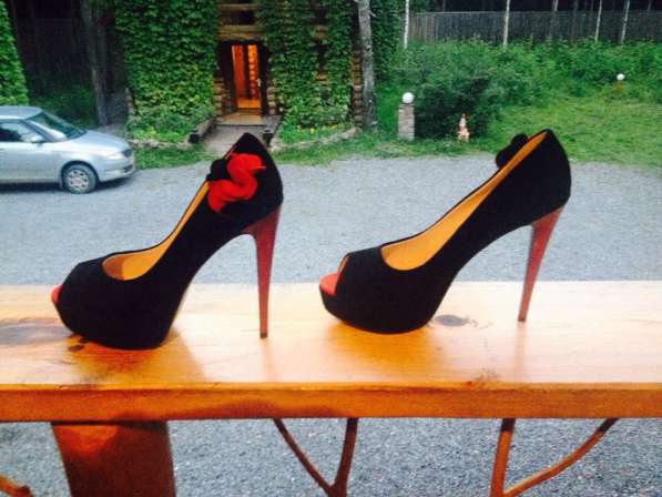 Туфли черно-красные на высоком каблуке в Сыктывкаре фото 4