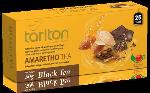 Чай цейлонский черный Тарлтон Амаретто, 25пак
