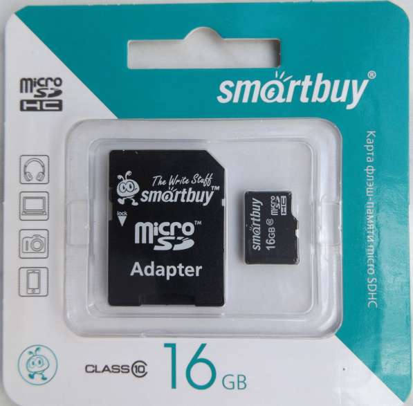 MicroSD 16Gb Новая + адаптер