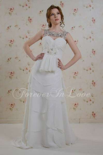 Шифоновое свадебное платье в Москве фото 6