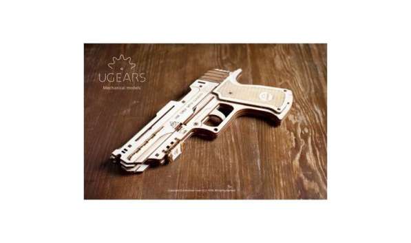 Конструктор 3D-пазл Ugears Пистолет Вольф-01 62 деталей в 