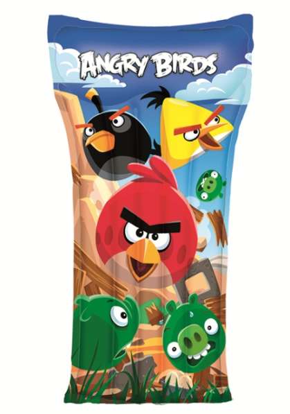 Матрас надувной детский Angry Birds длина 119 см, Bestway