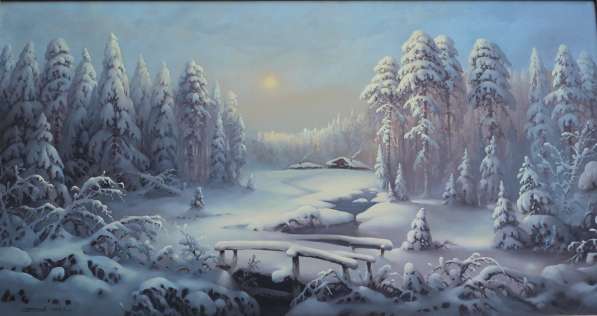Картина " Зимнее солнце"