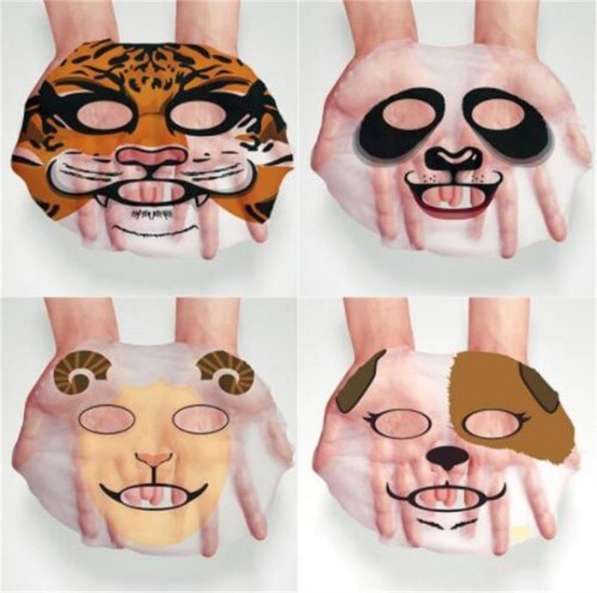 Тканевые маски для лица с изображением животных в фото 4