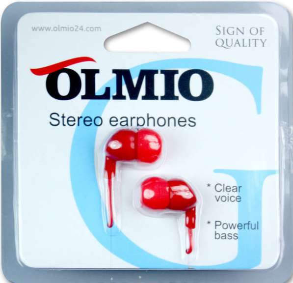 Наушники проводные OLMIO Earphones Red