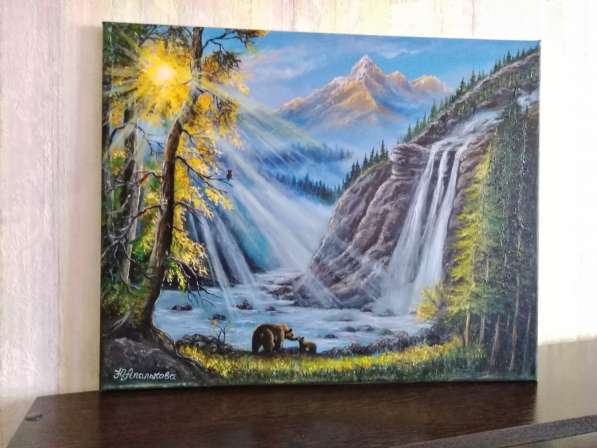 Продам картину маслом "Водопад в горах" в Ростове-на-Дону фото 6