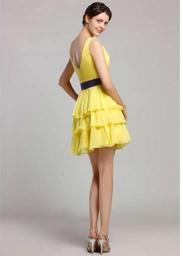 Коктельное платье лимонно-желтое JSSHAN размер S в Москве фото 4