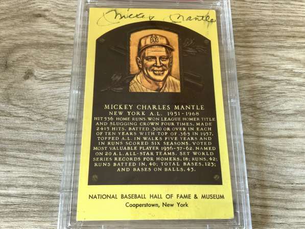 Бейсбольная карта Микки Мэнтл PSA с автографом